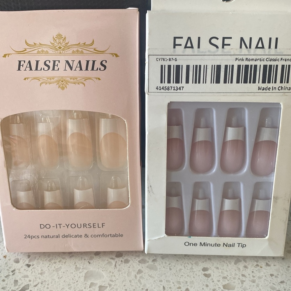 French tip nails, two boxes brand new 24 piece in each box - Picture 2 of 3